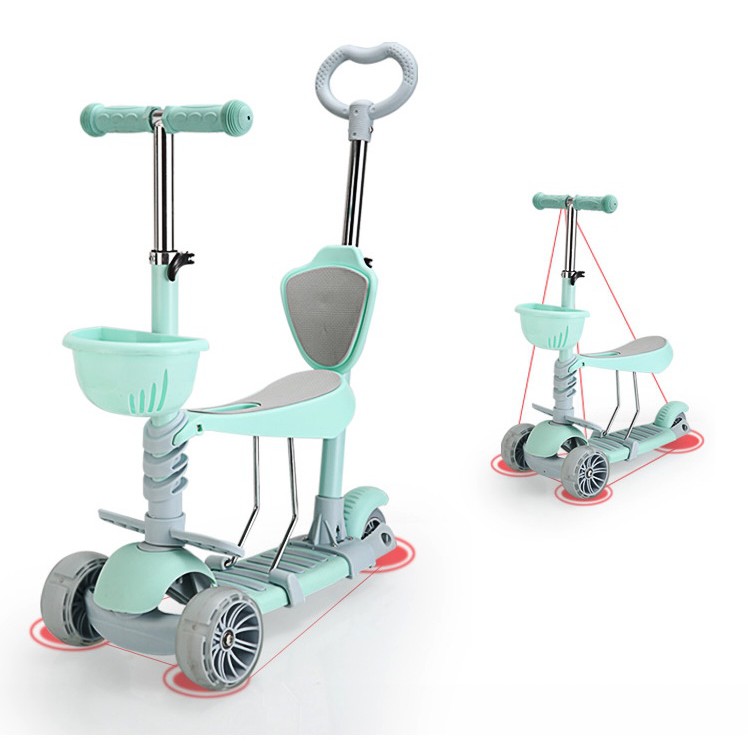 Xe Scooter Kids Đa Năng 5in1 Hummer GreenMint U6