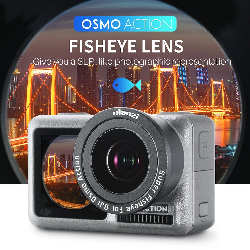 ỐNG LENS MẮT CÁ CHO GOPRO - OA-6 ULANZI OSMO ACTION FIS