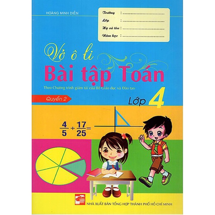 Sách - Combo Vở Ô Li Bài Tập Toán Lớp 4 (Bộ 2 Cuốn) - HA