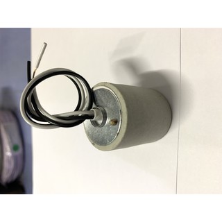 Linh kiện đui đèn E27 bằng sứ chịu nhiệt dùng để trang trí, thay thế, diy Có bát hoặc không bát