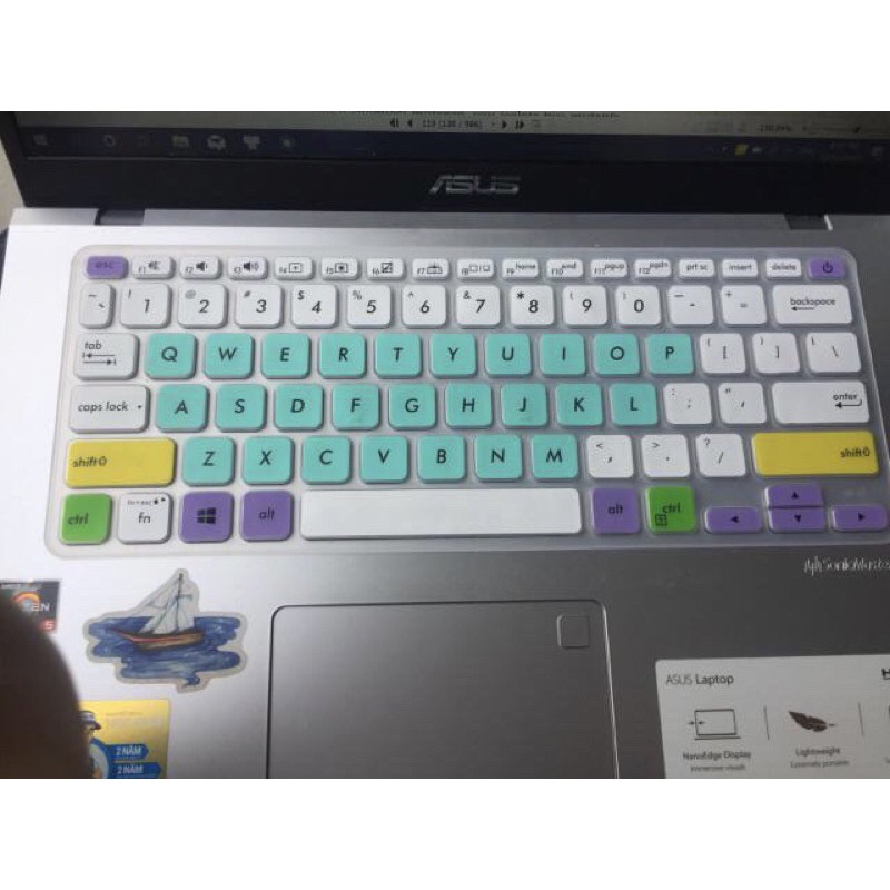 Tấm silicon phủ bàn phím laptop Asus Vivobook 14 inch dành cho máy asus Adol, V4000, Y406U, R424, X420UA, X409, X412...