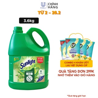 Nước rửa chén sunlight matcha trà nhật chai 3.6kg mới - ảnh sản phẩm 2