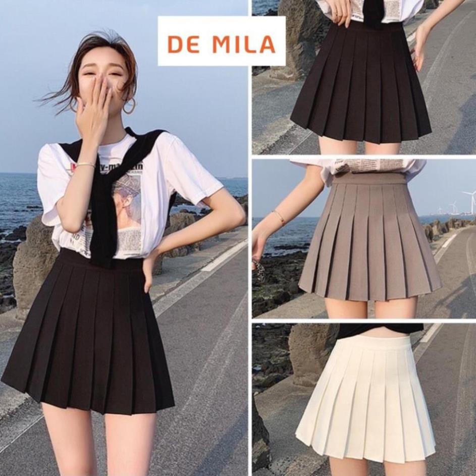 Chân Váy Xếp Ly Chữ A De Mila,Chân Váy Tennis Phong Cách Hàn Quốc Cạp Cao Gen Bụng 2 Lớp Hàng Cao Cấp-CVN46 | BigBuy360 - bigbuy360.vn