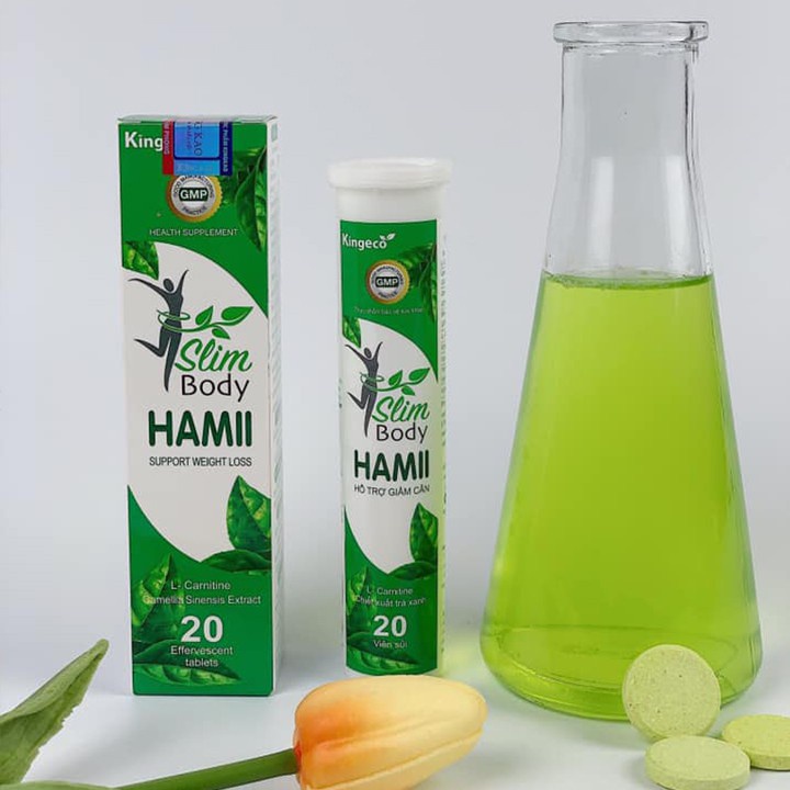 ✅ Viên Sủi Giảm Cân Cấp Tốc SLIM HAMII BODY  ✅ An toàn hiệu quả detox đẹp da hộp 20 viên