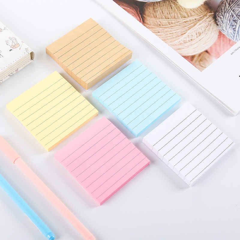 1 Tập Giấy Ghi Chú Hình Vuông Màu Kẹo Ngọt Đơn Giản Note