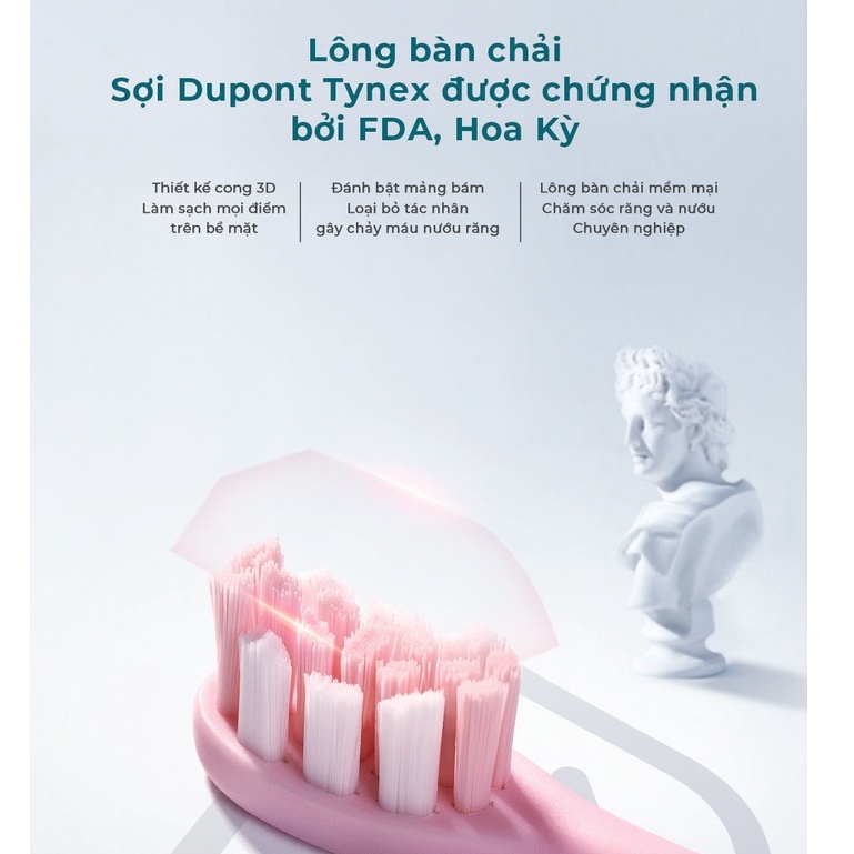 Bàn chải điện sóng siêu âm usmile Y1S Chính hãng BH 12 tháng
