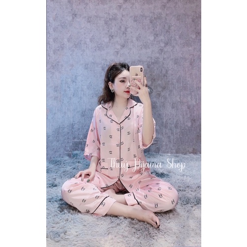 Đồ bộ pijama- Bộ pyjama lụa cổ phối truyền thống cộc tay quần dài - nhiều mẫu mới  ( ảnh thật - video thật)