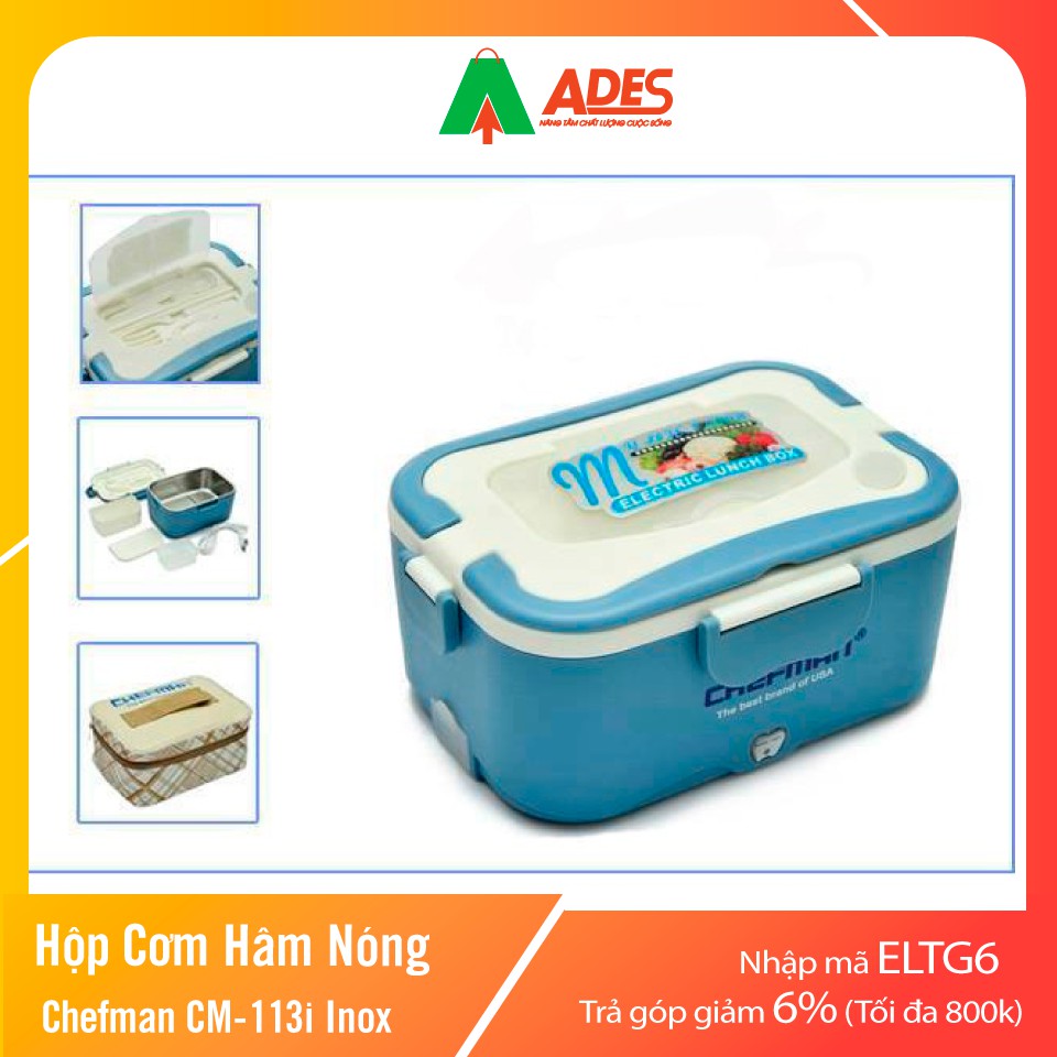 [Chính Hãng, Giá Rẻ] Hộp cơm Chefman CM - 113i | Bảo hành 2 năm