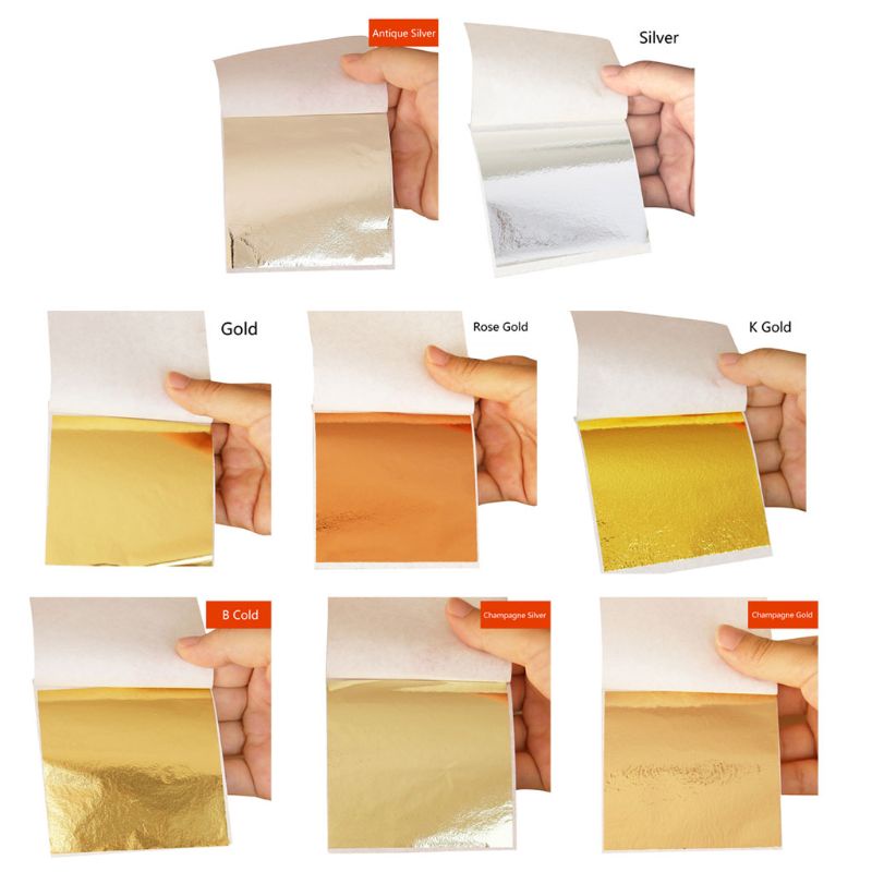 Set 100 lá đồng mạ vàng/bạc dùng làm đồ trang sức thủ công