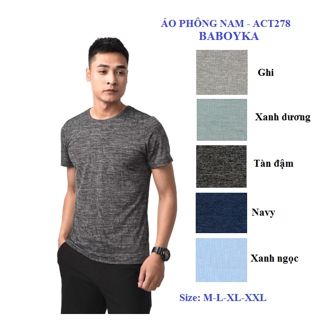 ÁO PHÔNG NAM BABOYKA CHẤT THỂ THAO VỚI 5 MÀU CƠ BẢN [ACT278][NEW] | BigBuy360 - bigbuy360.vn