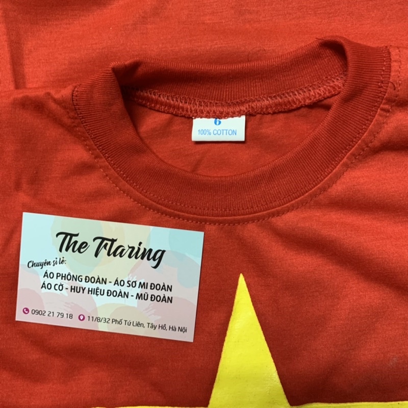 ÁO CỜ ĐỎ SAO VÀNG 100% COTTON (tặng sticker và băng rôn)