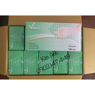 [Thùng 10 hộp] Găng tay không bột Latex