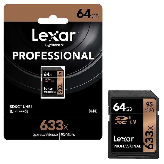 Thẻ Nhớ Lexar Sdhc 64gb 633x Uhs-i Class 10 95mb / S