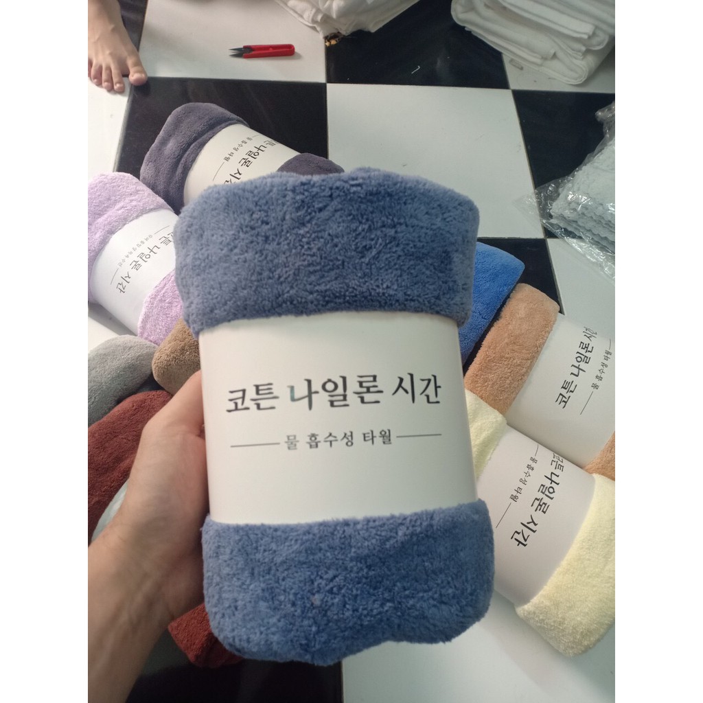 Khăn Tắm hàn quốc siêu mềm mại Khăn tắm vải cotton siêu thấm kháng khuẩn bảo vệ sức khỏe