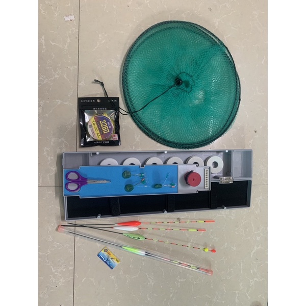 Combo hộp phao , trục, giỏ cá….hàng đẹp hía rẻ cho AE