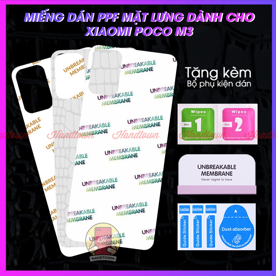 Dán PPF Mặt Lưng Xiaomi Poco M3 poco M 3 Kính Cường Lực Dẻo Vân Cá Sấu / Hiệu Ứng Cầu Vồng / Trong Suốt Chống Va Đập