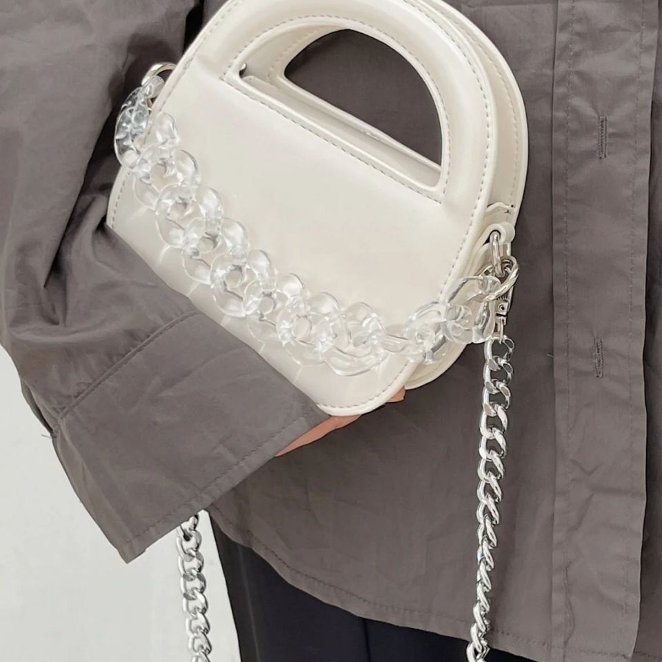 Túi mini dây xích thời trang túi xách đeo chéo đơn giản túi hộp vuông