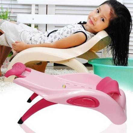 Ghế gội đầu Việt Nhật có tay vịn cho bé 0 - 10 tuổi - Hàng Việt Nhật Có 2 Màu Xanh Hồng