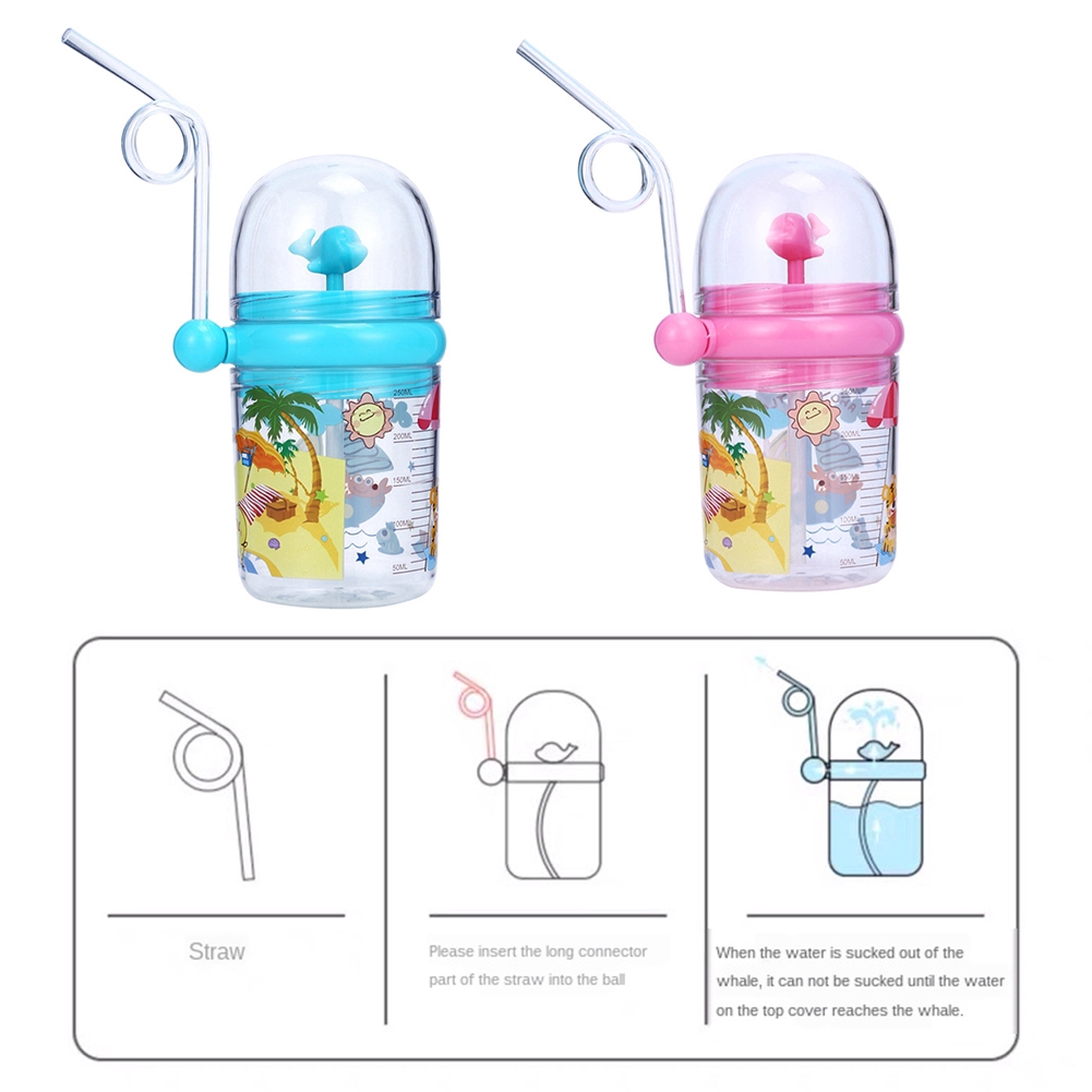 Bình nước 250ml có ông hút dành cho bé