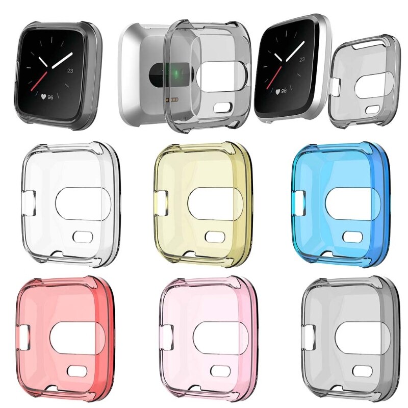 Ốp Tpu Mềm Trong Suốt Bảo Vệ Màn Hình Đồng Hồ Thông Minh Fitbit Versa Lite