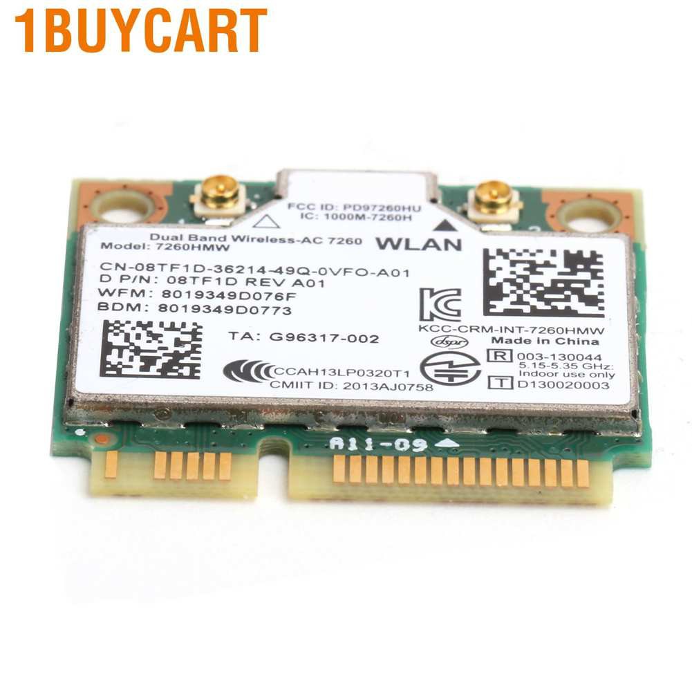 Thẻ wifi Pci-E mini không dây cho Intel 7260ac / Dell 7260hmw