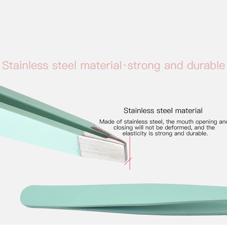 1 Nhíp Tỉa Lông Mày Chuyên Nghiệp Bằng Thép Không Gỉ Màu Sắc Macaron