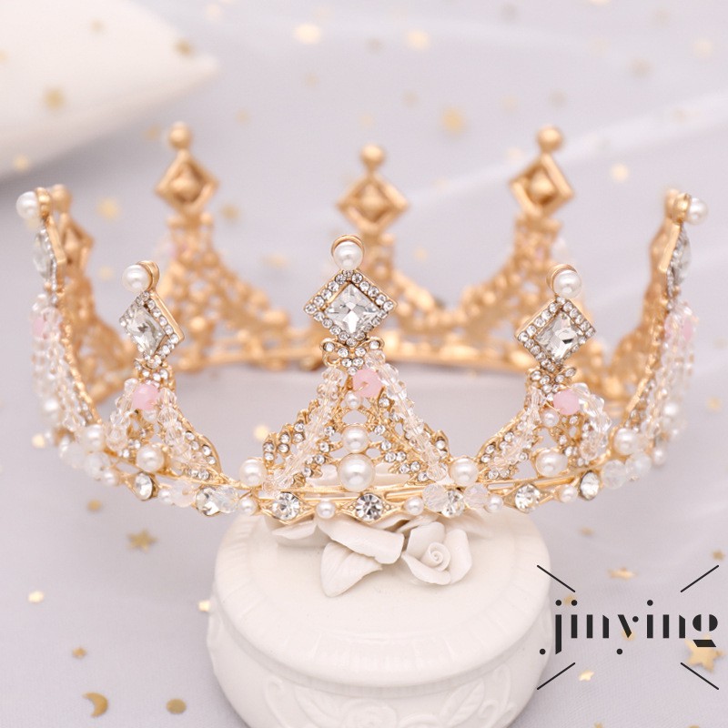 GETNOIVAS Vương miện cài tóc cô dâu đính đá thời trang