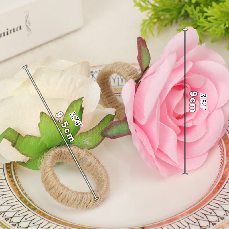 Khăn Ăn Họa Tiết Hoa Hồng Đơn Giản Hiện Đại Phong Cách Phương Tây