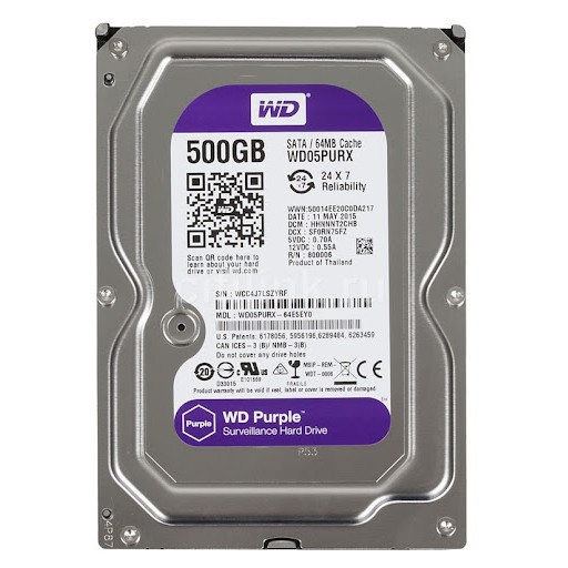 HDD 500G 1TB 2TB 3TB 4TB WD PURPLE-CHUYÊN CAMERA