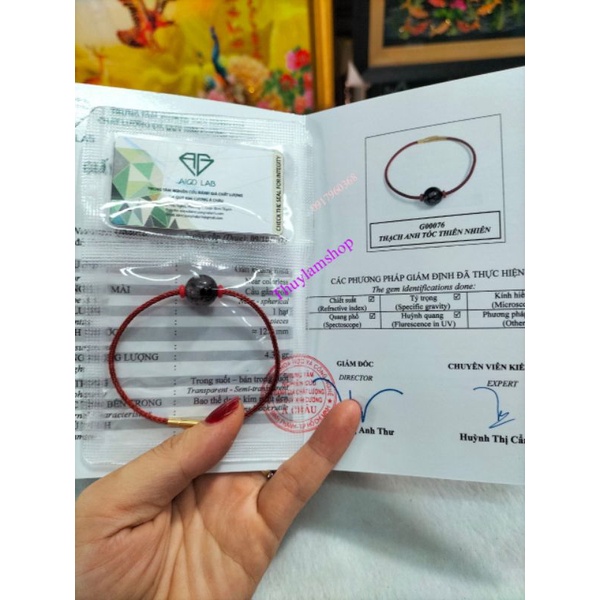 Mặt nhẫn mặt dây chuyền đá màu tóc vàng