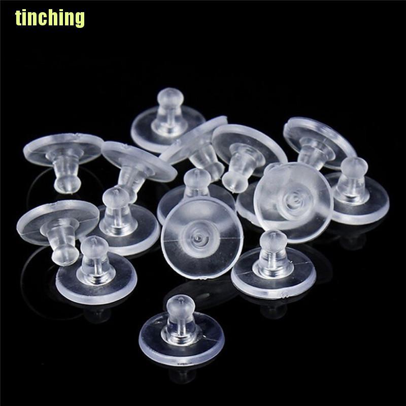 Bộ 50 Bông Tai Silicon Mềm Kèm Giá Đỡ Tiện Dụng