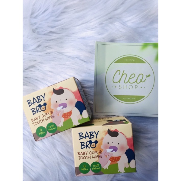 [Mã FMCG8 giảm 8% đơn 500K] Gạc rơ lưỡi /lau răng Baby Bro Hàn Quốc