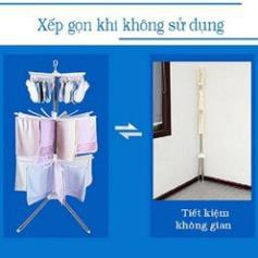 [XẢ KHO+FREE SHIP] CÂY PHƠI QUẦN ÁO TRÒN 3 TẦNG TẶNG KÈM MÓC DÍNH TƯỜNG TRONG SUỐT