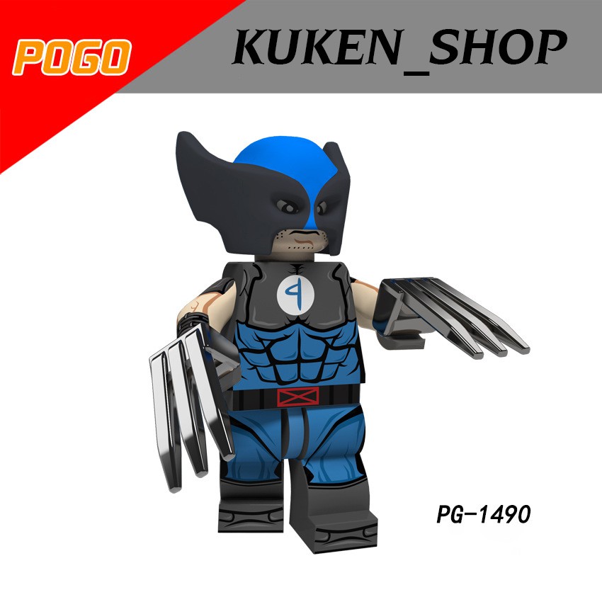 Minifigures Các Nhân Vật Trong Fantastic Four Và Marvel DC Colossus Wolverine Deadpool Murder Machine Harley Quinn PG818