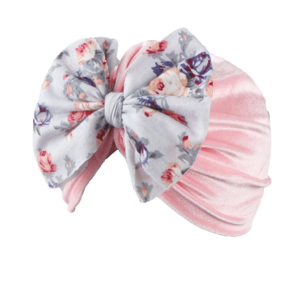Mũ Tắm Vải Nhung Cotton Họa Tiết Chấm Bi Màu Kẹo Dễ Thương Dành Cho Bé 0-48M