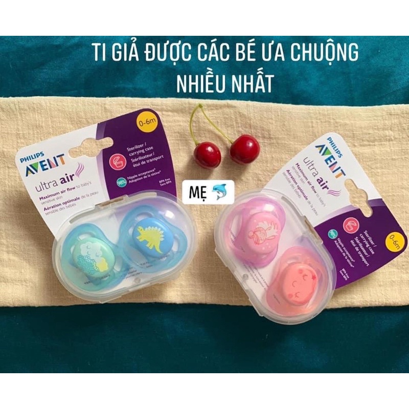 Set 2 ti giả Avent Ultra air cho bé 0-6 tháng/6-18 tháng