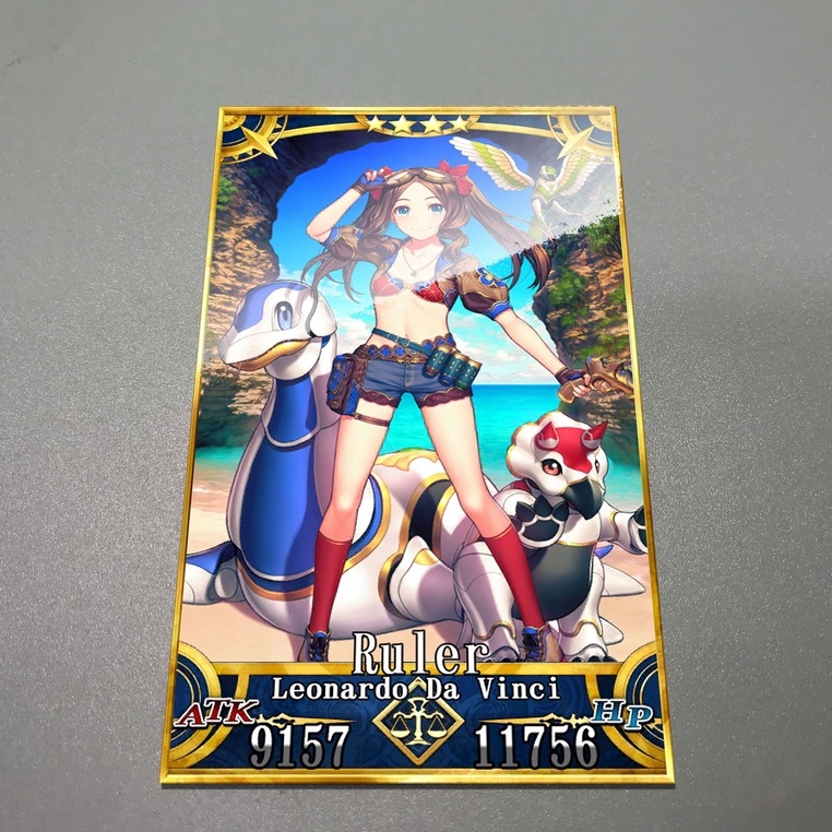 Thẻ bài custom card bánh xốp anime Fate/Grand Order FGO để sưu tầm tự chọn Leonardo Da Vinci