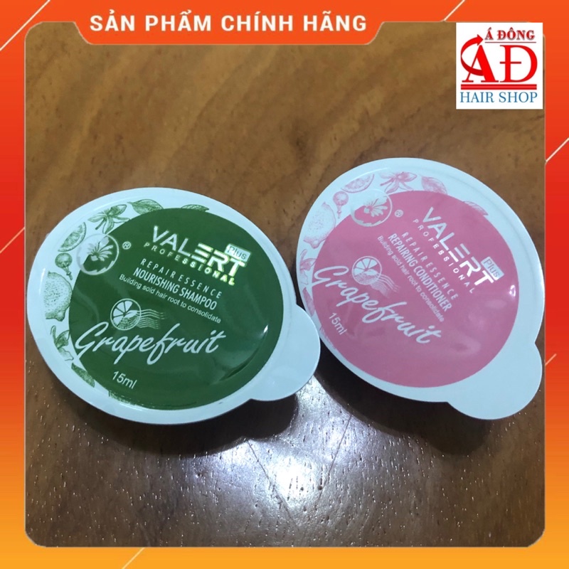 SET DẦU GỘI XẢ HẤP BƯỞI MINI VALERT GRAPEFRUIT CHÍNH HÃNG THỎI 15ML