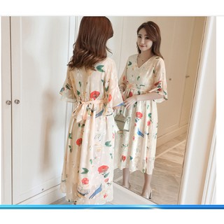 ĐẦM BẦU VÁY BẦU CÔNG SỞ BÔNG ( sau sanh có dây kéo cho bé bú )