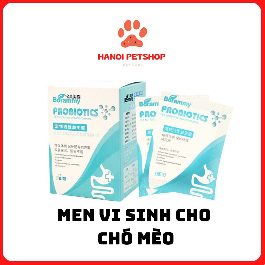 [HIỆU QUẢ 100%] Men Vi Sinh Cho Chó Mèo- Men Tiêu Hoá Ngăn Ngừa, Hỗ Trợ Đường Tiêu Hóa, Viêm Đường Ruột- Gói 5g