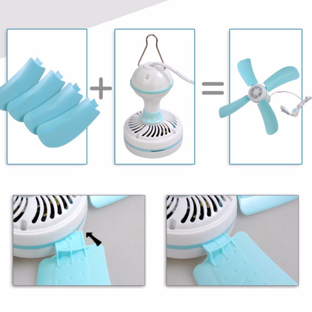 Quạt trần mini 4 cánh đường kính quay 60cm loại nhỏ