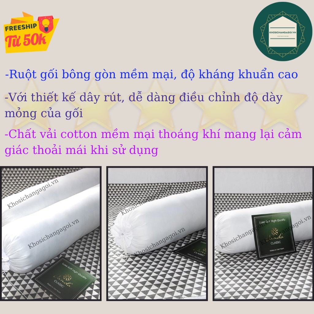 Ruột gối ôm bông gòn tinh khiết FREESHIP Hàng chuẩn kích thước