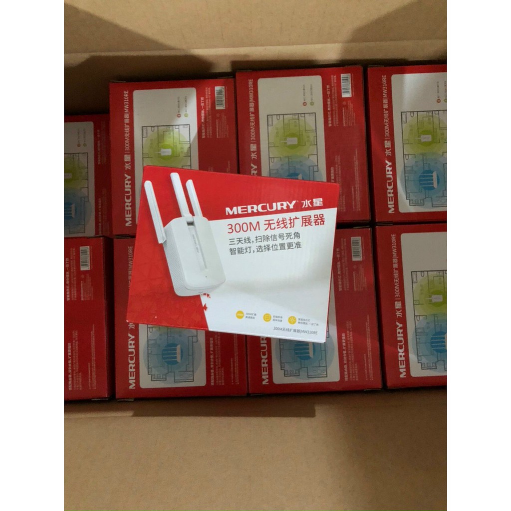 Bộ kích sóng wifi Mercury 3 râu cực mạnh 300Mbps, cực hút wifi, phát xuyên tường, khuếch đại băng tần, bảo hành 1 năm | BigBuy360 - bigbuy360.vn