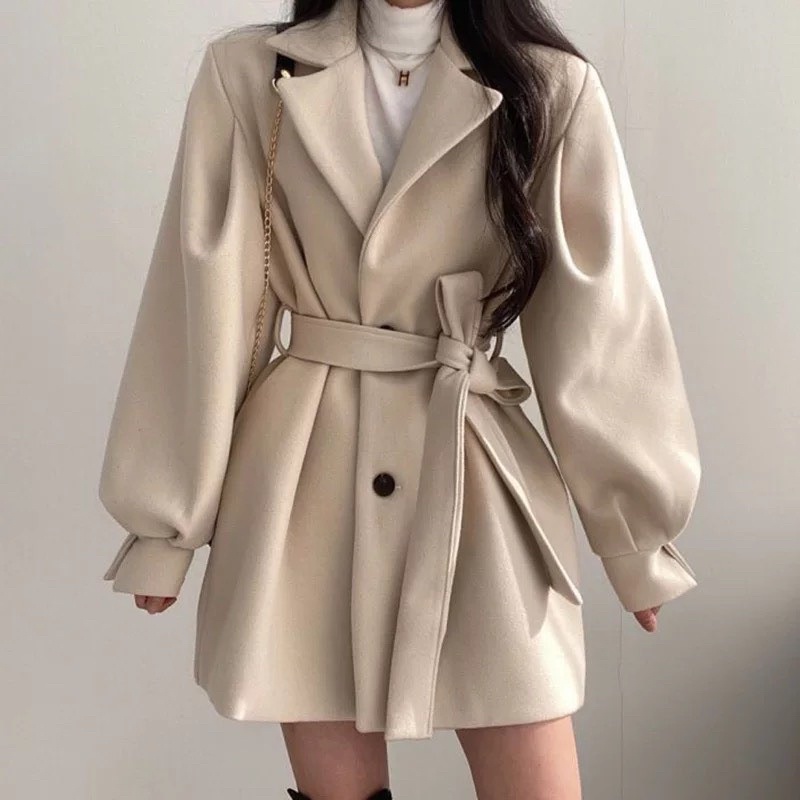 Áo dạ vest kèm đai