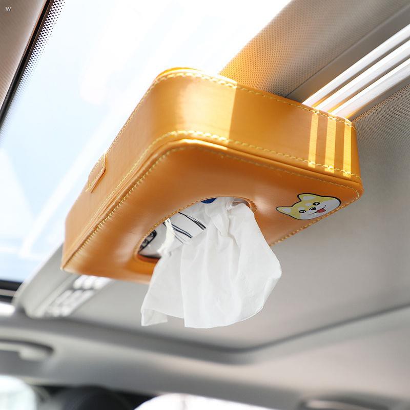 Hộp đựng khăn giấy treo tấm che nắng trên xe hơi