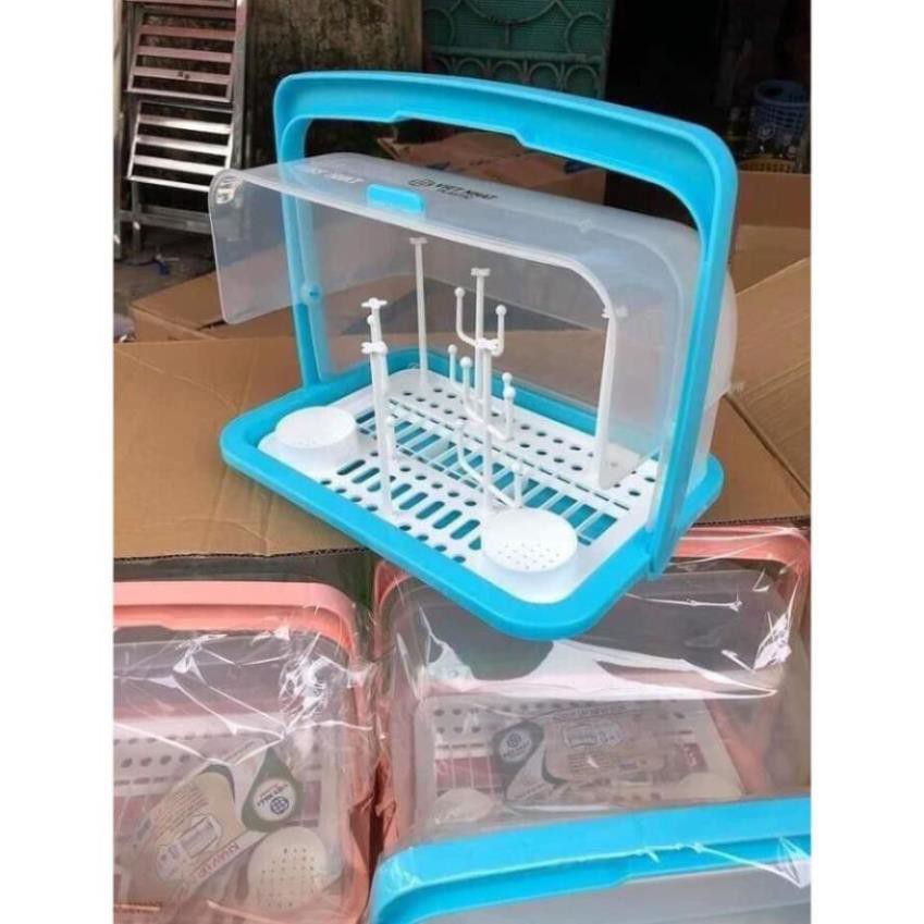 ( hang hot) Khay Úp Bình Sữa Có Nắp Đậy Nhựa Việt Nhật – thùng hộp đựng gọn đồ - thu gọn diện tích sản phẩm