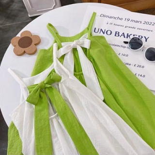 Váy 2 dây trẻ em mùa hè đi biển mẹ và bé màu xanh trắng từ 9kg đến 55kg size bự