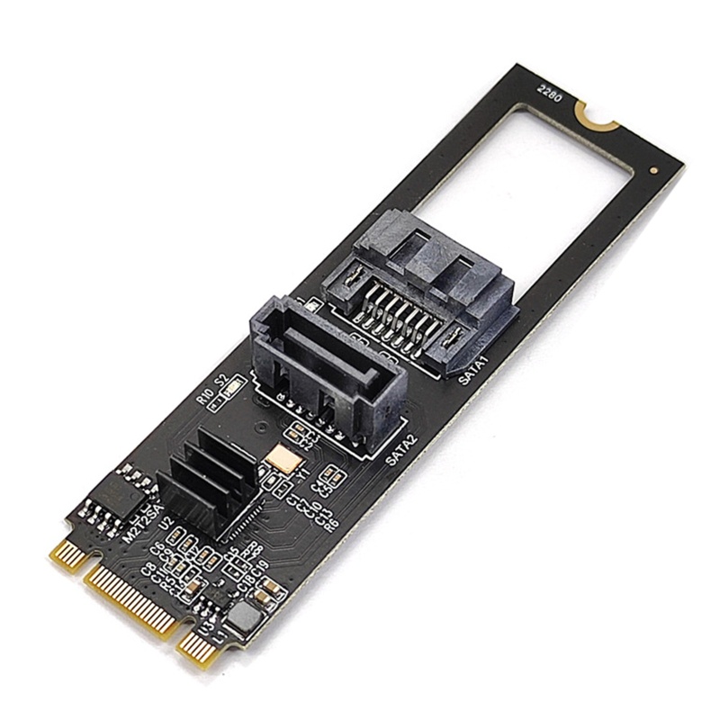 Card Mở Rộng IWO 2 Cổng Cho M.2 M2 NVME Sang Sata3.0 JMB582 6GB / S Ada
