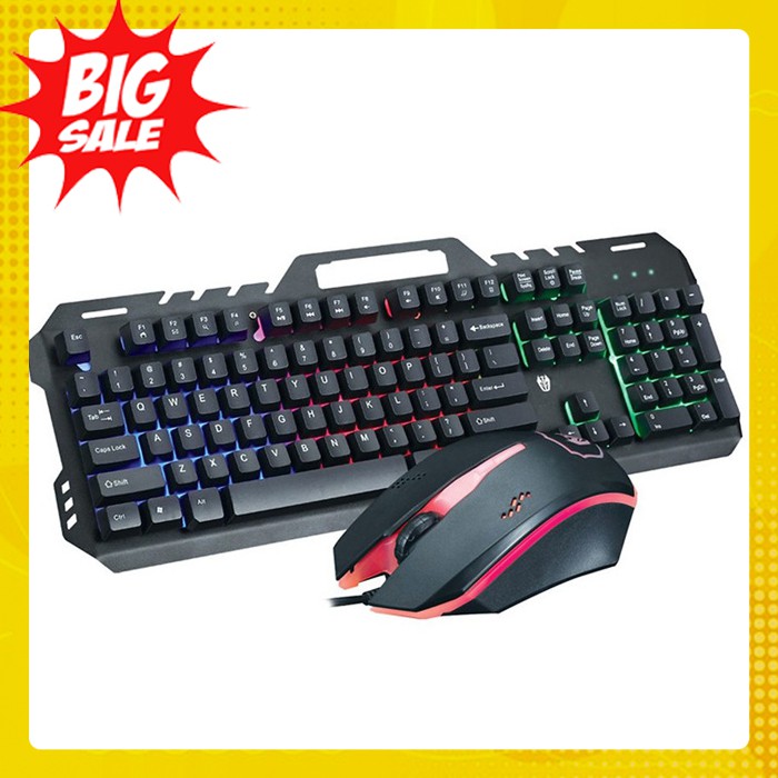 Bộ Bàn Phím Giả Cơ và Chuột Máy Tính Chơi Game EWEDEN GAMING GT6 Đèn Led  Cho Máy Tính Để Bàn PC Laptop