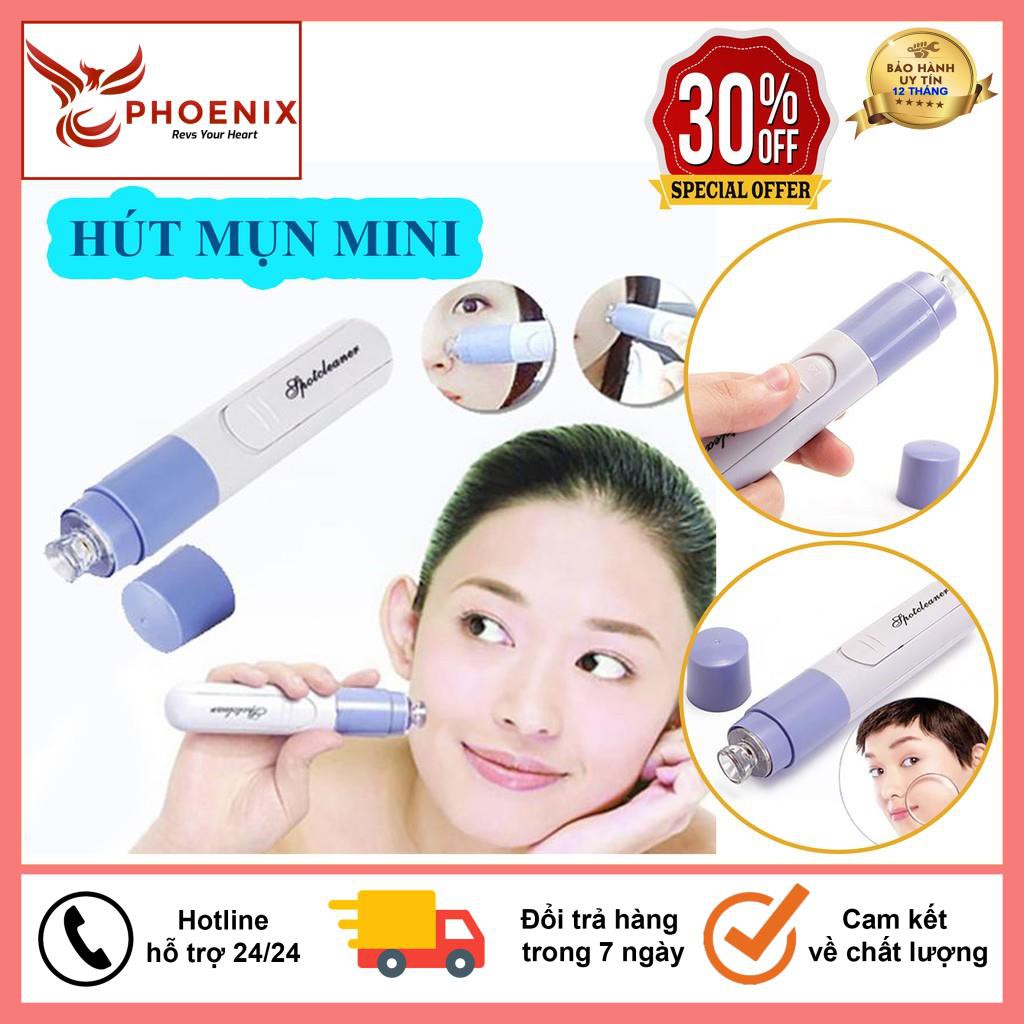 Máy Hút Mụn Mini Cầm Tay Spot Cleaner Xanh Dương, Dùng Pin Tiểu Siêu Tiện Dụng
